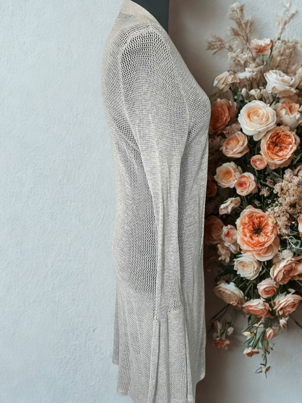 Silver Ruffled Sleeve Sweater - Picture 4 of 5